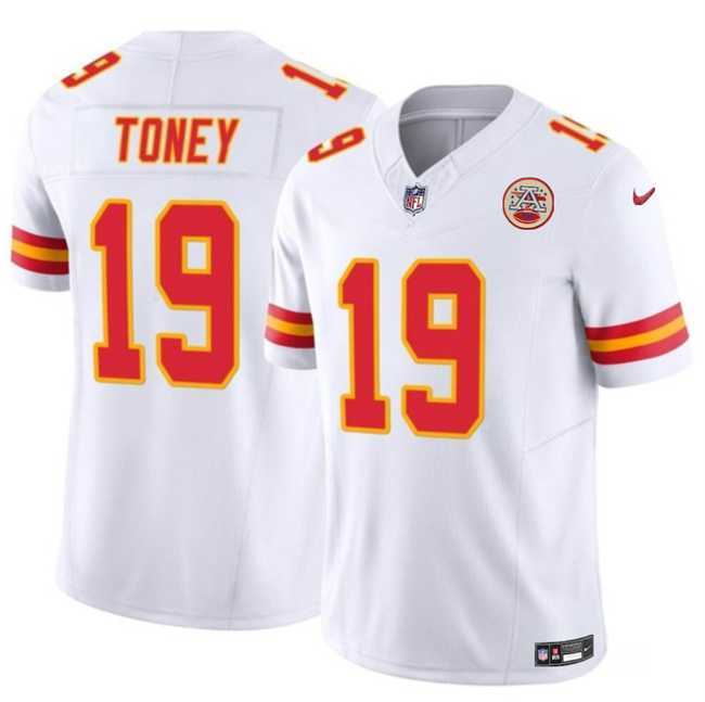 Men & Women & Youth Kansas City Chiefs #19 Kadarius Toney White 2023 F.U.S.E. Vapor Untouchable Limited Football Stitched Jersey,We sell and wholesale Men & Women & Youth Kansas City Chiefs #19 Kadarius Toney White 2023 F.U.S.E. Vapor Untouchable Limited Football Stitched Jersey on line form chian!